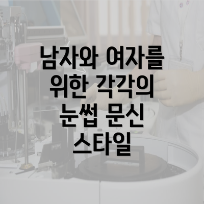 남자와 여자를 위한 각각의 눈썹 문신 스타일