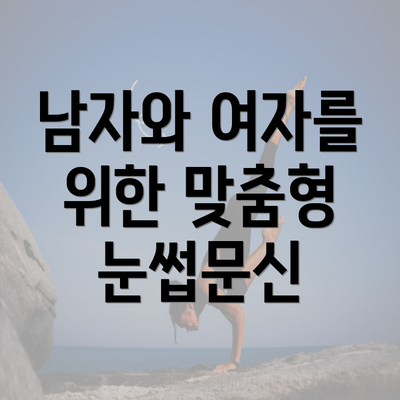 남자와 여자를 위한 맞춤형 눈썹문신