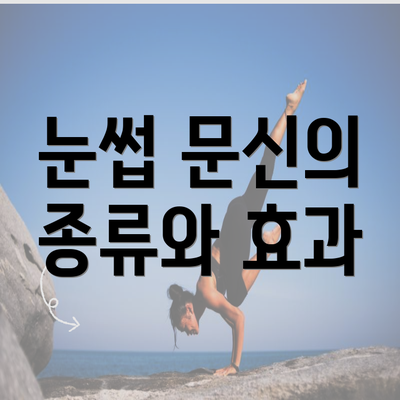 눈썹 문신의 종류와 효과