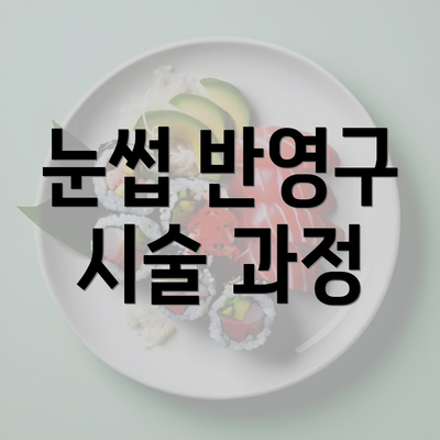 눈썹 반영구 시술 과정