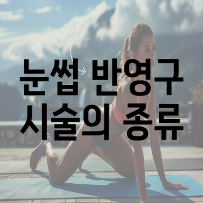 눈썹 반영구 시술의 종류