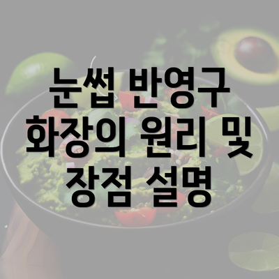 눈썹 반영구 화장의 원리 및 장점 설명