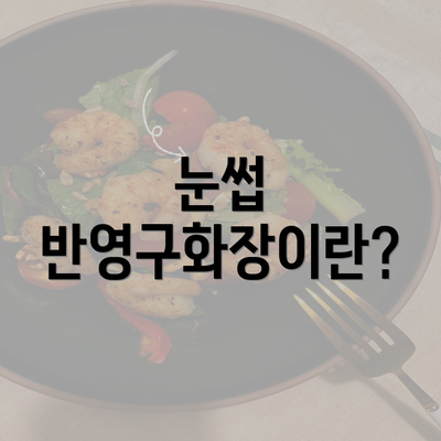 눈썹 반영구화장이란?