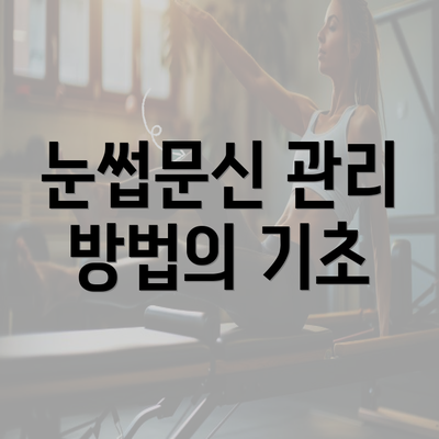 눈썹문신 관리 방법의 기초