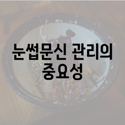 눈썹문신 관리의 중요성