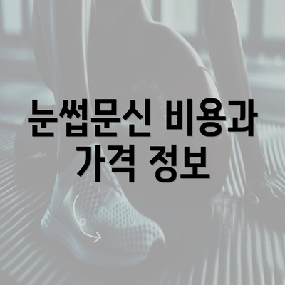 눈썹문신 비용과 가격 정보