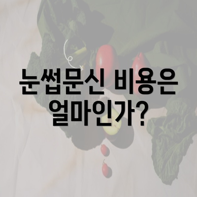 눈썹문신 비용은 얼마인가?