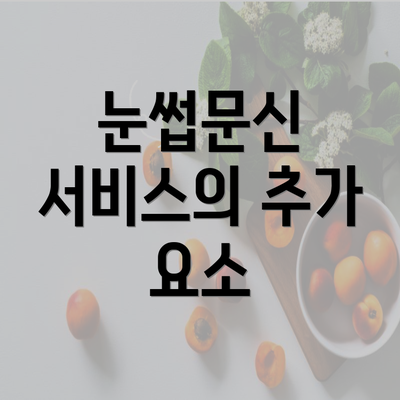 눈썹문신 서비스의 추가 요소