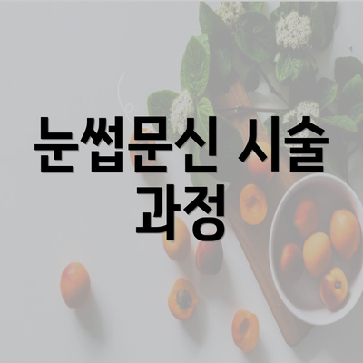 눈썹문신 시술 과정