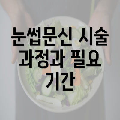 눈썹문신 시술 과정과 필요 기간