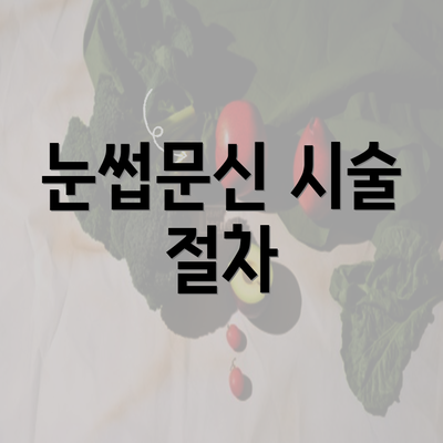 눈썹문신 시술 절차