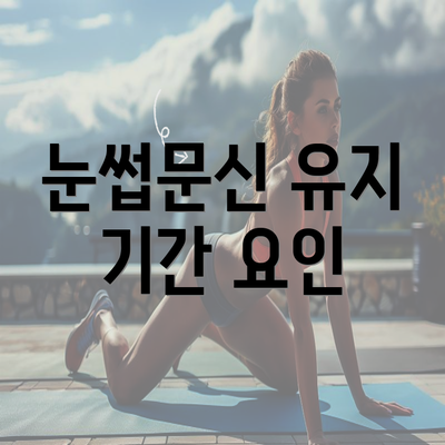 눈썹문신 유지 기간 요인