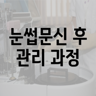 눈썹문신 후 관리 과정