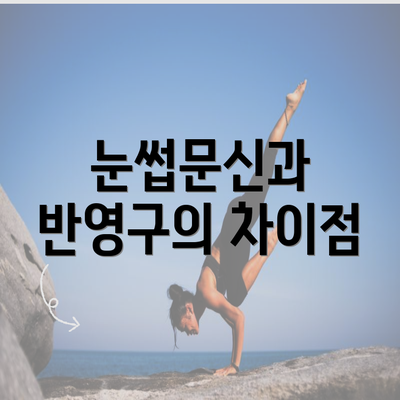 눈썹문신과 반영구의 차이점