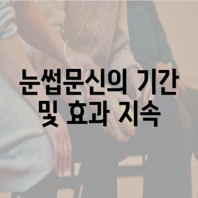 눈썹문신의 기간 및 효과 지속