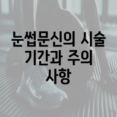 눈썹문신의 시술 기간과 주의 사항