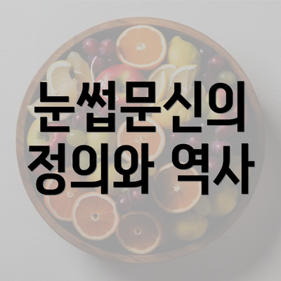 눈썹문신의 정의와 역사