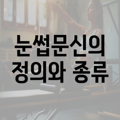 눈썹문신의 정의와 종류