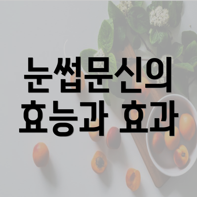 눈썹문신의 효능과 효과