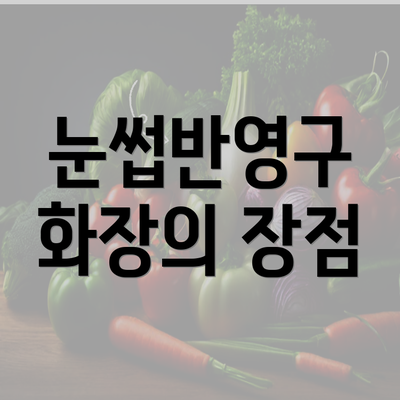 눈썹반영구 화장의 장점