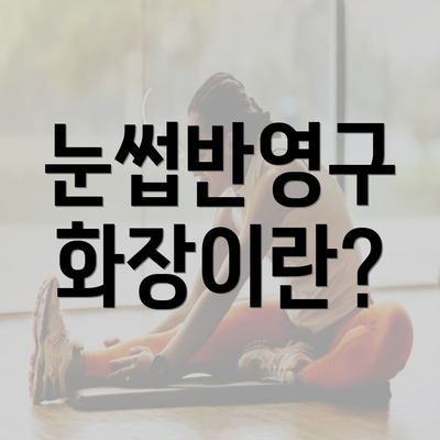 눈썹반영구 화장이란?