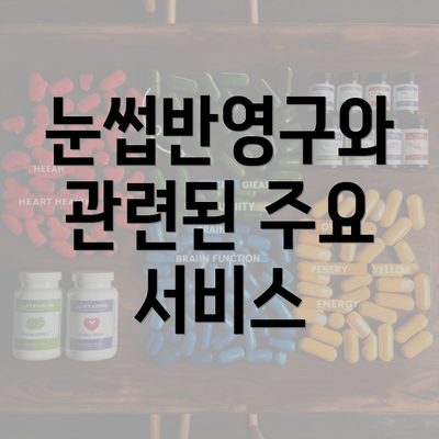 눈썹반영구와 관련된 주요 서비스