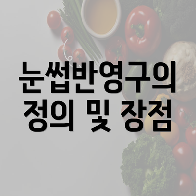 눈썹반영구의 정의 및 장점