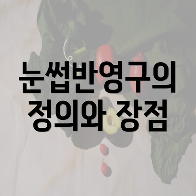 눈썹반영구의 정의와 장점