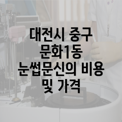 대전시 중구 문화1동 눈썹문신의 비용 및 가격