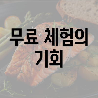 무료 체험의 기회