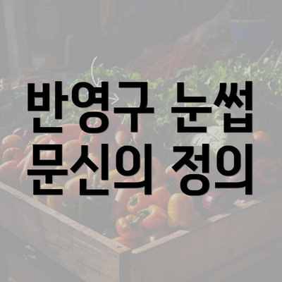 반영구 눈썹 문신의 정의