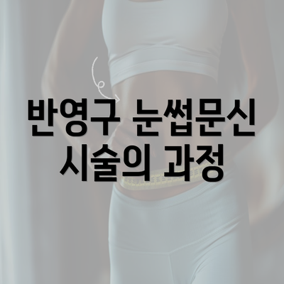 반영구 눈썹문신 시술의 과정