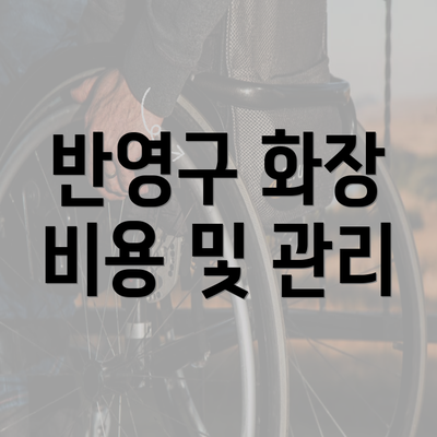 반영구 화장 비용 및 관리