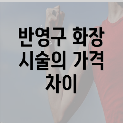 반영구 화장 시술의 가격 차이