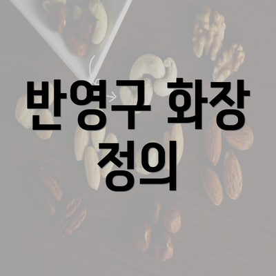 반영구 화장 정의