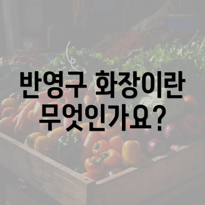 반영구 화장이란 무엇인가요?