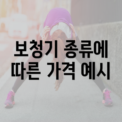 보청기 종류에 따른 가격 예시