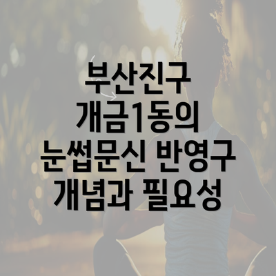 부산진구 개금1동의 눈썹문신 반영구 개념과 필요성