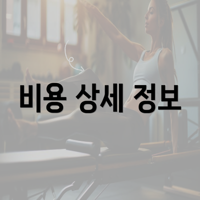 비용 상세 정보