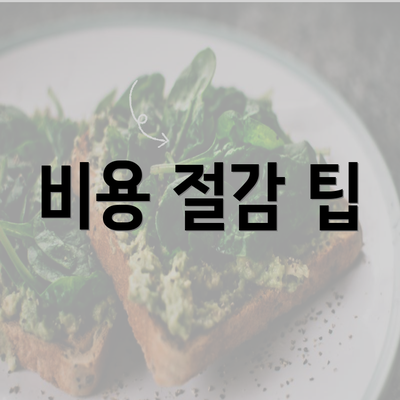 비용 절감 팁