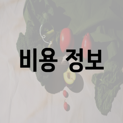 비용 정보