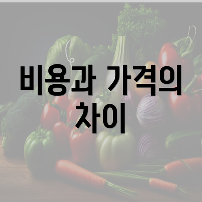 비용과 가격의 차이