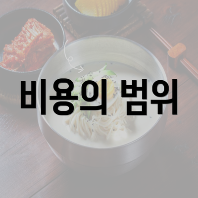 비용의 범위