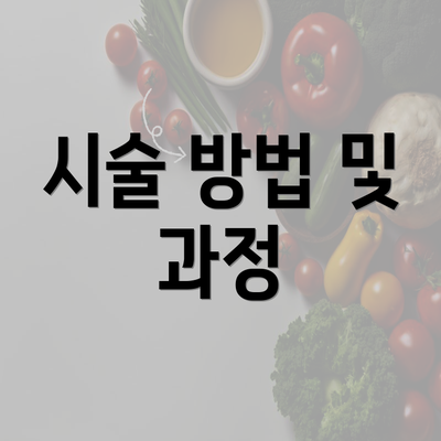 시술 방법 및 과정