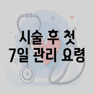 시술 후 첫 7일 관리 요령