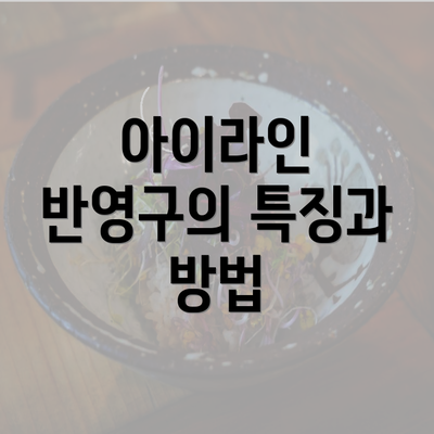 아이라인 반영구의 특징과 방법