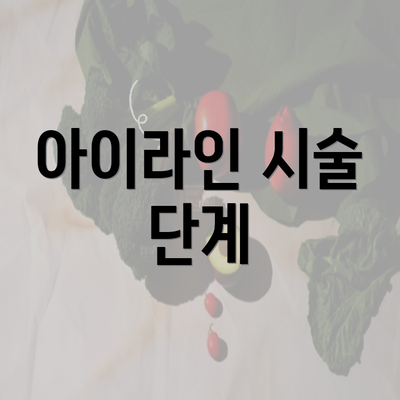 아이라인 시술 단계