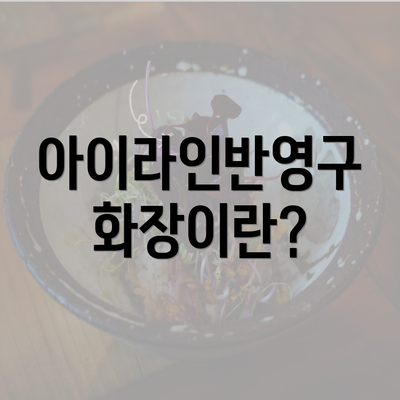 아이라인반영구 화장이란?