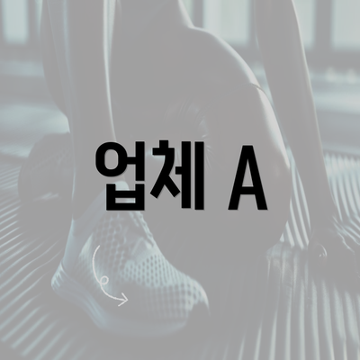 업체 A