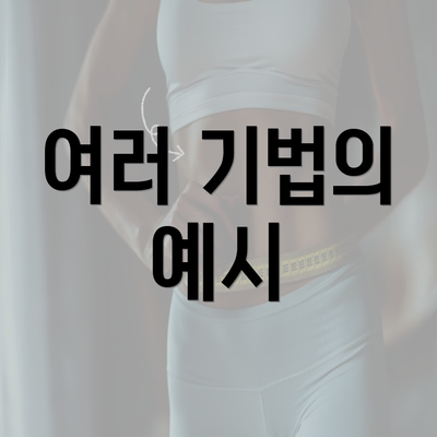 여러 기법의 예시